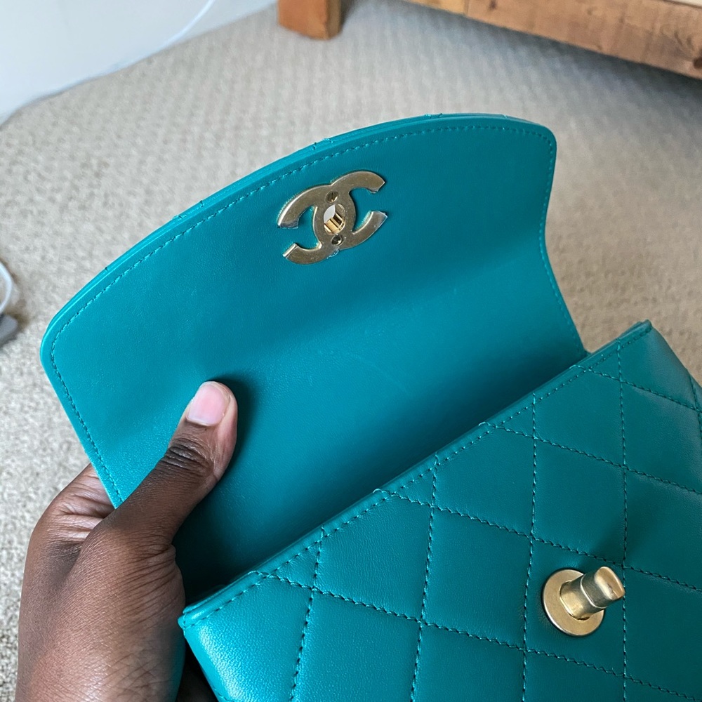 SOLD Chanel Lambskin Top Handle Mini Bag - Picture 5 of 8